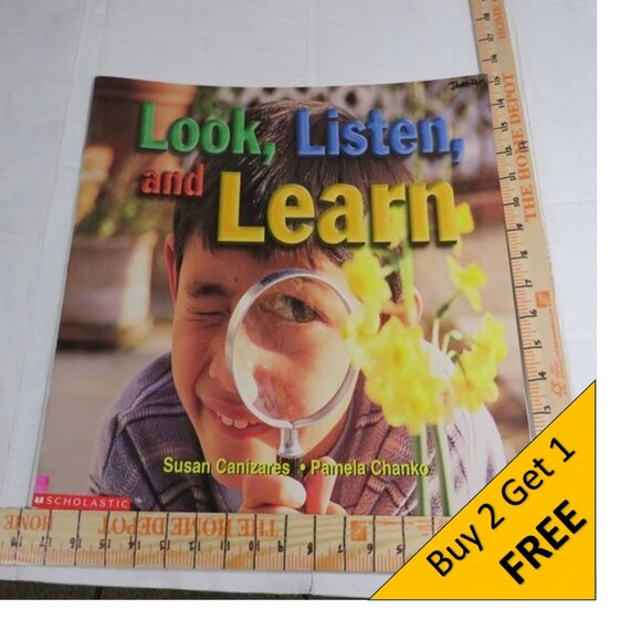 LOOK, LISTEN, AND LEARN Scholastic BIG BOOK (almost 2 feet tall) Classroom - Picture 1 of 10